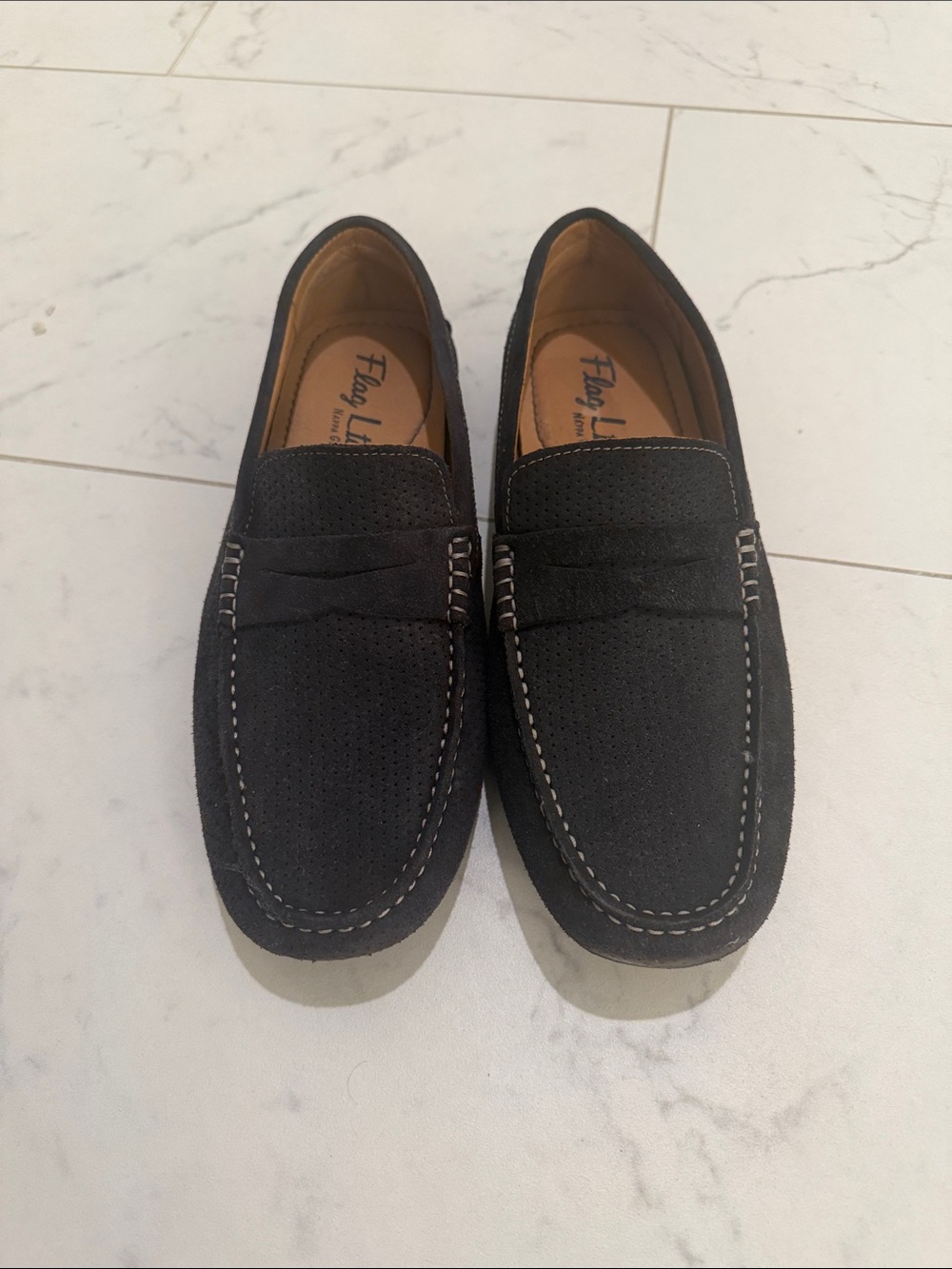 Flag Ltd Men’s Suede Penny Loafers, size 8